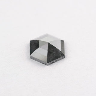1.24 Carat Black Diamond Rose Cut Hexagon
