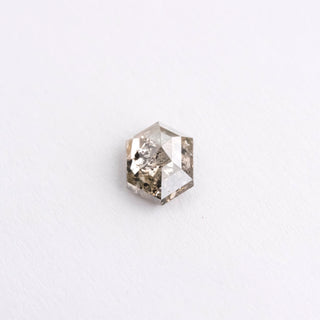 1.26 Carat Salt and Pepper Rose Cut Hexagon Diamond