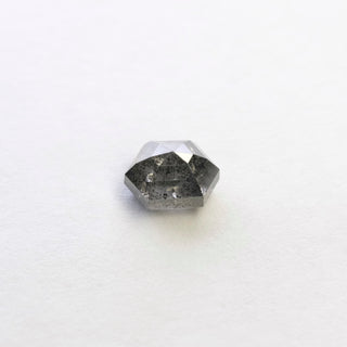 1.28 Carat Salt and Pepper Rose Cut Hexagon Diamond