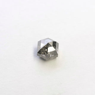 1.28 Carat Salt and Pepper Rose Cut Hexagon Diamond