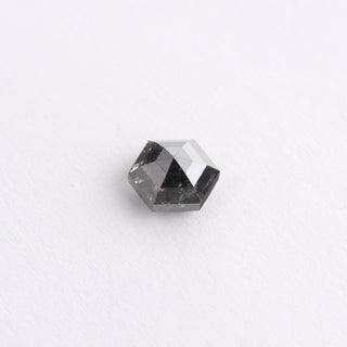 1.40 Carat Black Diamond, Rose Cut Hexagon