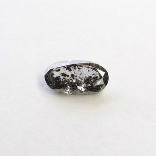 1.41 Carat Salt and Pepper Double Cut Oval Diamond