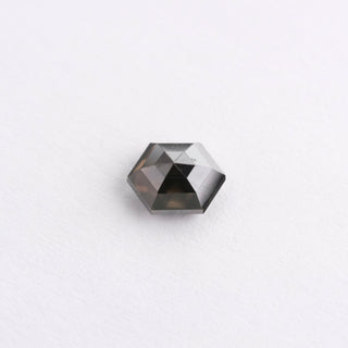1.41 Carat Black Diamond, Rose Cut Hexagon