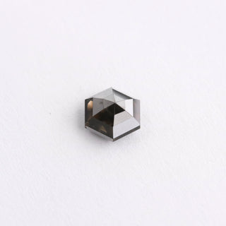 1.41 Carat Black Rose Cut Hexagon Diamond