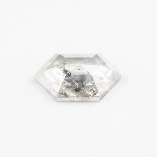 1.41 Carat Light Salt and Pepper Rose Cut Hexagon Diamond