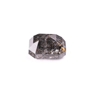 1.43 Carat Black Speckled Rose Cut Asscher Diamond