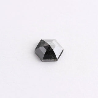 1.48 Carat Black Diamond, Rose Cut Hexagon