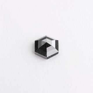 1.48 Carat Black Rose Cut Hexagon Diamond