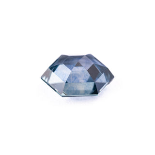 1.67 Carat Teal Blue Rose Cut Hexagon Sapphire
