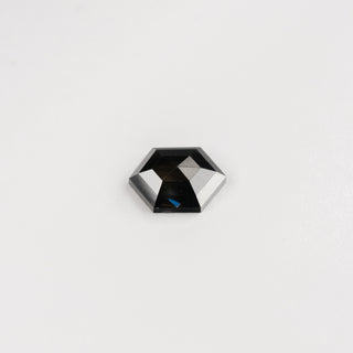 1.72 Carat Black Diamond, Rose Cut Hexagon