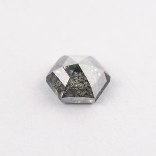 1.85 Carat Salt and Pepper Rose Cut Hexagon Diamond