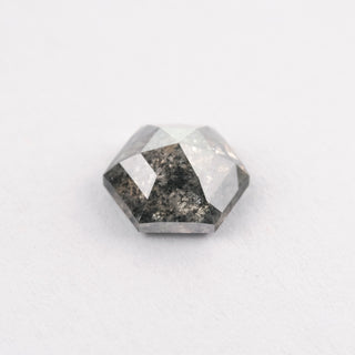 1.85 Carat Salt and Pepper Rose Cut Hexagon Diamond