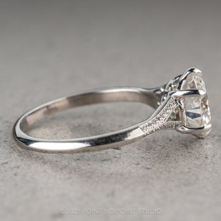 1.58 Carat Moissanite Engagement Ring, Mackenzie Setting, Platinum