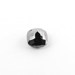 2.90 Carat Opaque Black Double Cut Cushion Diamond