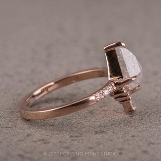 1.25tcw Icy Kite Diamond Engagement Ring, Avaline Setting, 14K Rose Gold