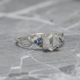 Custom leaf Quinn engagement ring