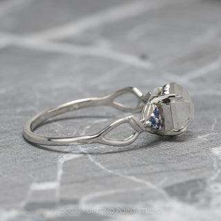 Custom leaf Quinn engagement ring