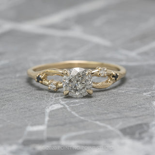 Custom salt & pepper diamond ring