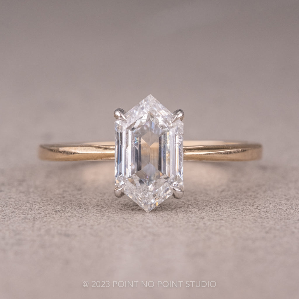 Hexagon Diamond Engagement Ring – Point No Point Studio