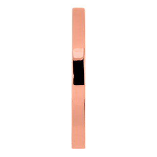 2mm Wide x 1.5mm Thick,14k Rose Gold Rectagle Wedding Band, Polished - Point No Point Studio - 2