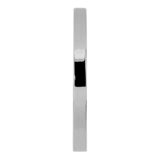 2mm Wide x 1.5 mm Thick,14k White Gold Rectangle Wedding Band, Polished - Point No Point Studio - 2