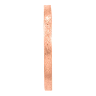 2mm Wide x 1.5mm Thick,14k Rose Gold Rectagle Wedding Band, Matte - Point No Point Studio - 2