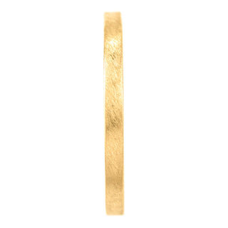 2mm Wide x 1.5mm Thick, 14k Yellow Gold Rectangle Wedding Band, Matte - Point No Point Studio - 2