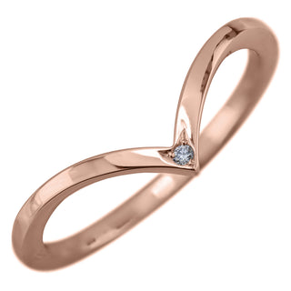 Rose Gold and Diamond Square Wedding Band