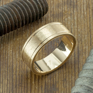 Double Channel Wedding Ring