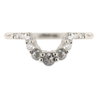 Salt and Pepper Diamond Gwen Wedding Ring, Platinum