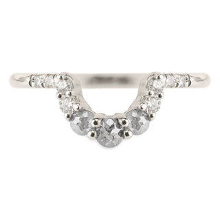 Salt and Pepper Diamond Gwen Wedding Ring, Platinum