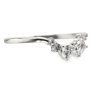 Sapphire Sammy Wedding Ring, 14k White Gold