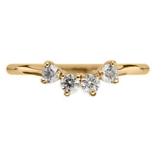 White Diamond Ursa Contour Wedding Ring, 14k Yellow Gold