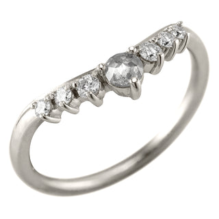Diamond Contour Wedding Ring