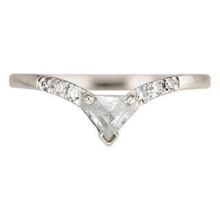 Shield Diamond Vivian Ring, 14k White Gold