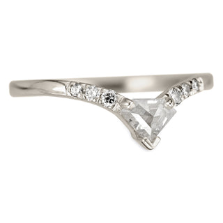 Shield Diamond Vivian Ring, 14k White Gold