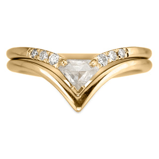 Shield Diamond Vivian Ring, 14k Yellow Gold