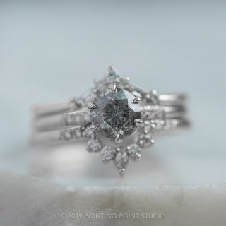 salt and pepper engagement ring
