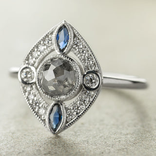 Custom Art Deco Vintage Engagement Ring