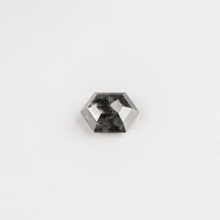 2.10 Carat Black Diamond, Rose Cut Hexagon