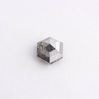 2.04 Carat Salt and Pepper Rose Cut Hexagon Diamond