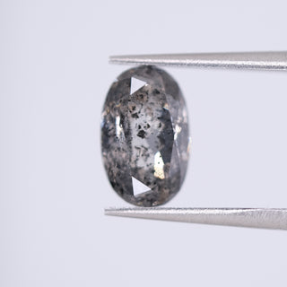 2.06 Carat Salt and Pepper Double Cut Elongated Oval Diamond