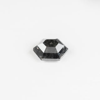 2.24 Carat Black Diamond, Rose Cut Hexagon