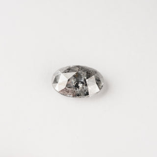 2.97 Carat Salt and Pepper Rose Cut Oval Diamond