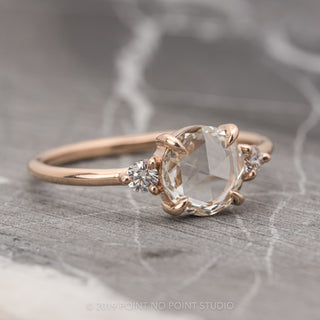 1.29 Carat Clear Round Diamond Engagement Ring, Zoe Setting, 14K Rose Gold