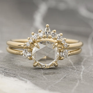 1.29 Carat Clear Round Diamond Engagement Ring, Zoe Setting, 14K Yellow Gold