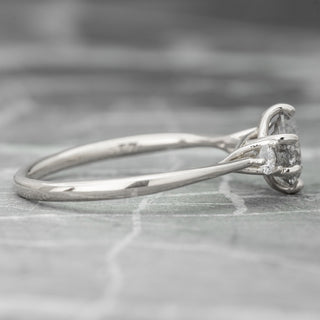 1.47 Carat Salt and Pepper Diamond Engagement Ring, Madison Setting, Platinum
