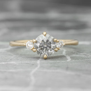 Salt & Pepper Diamond Engagement Ring