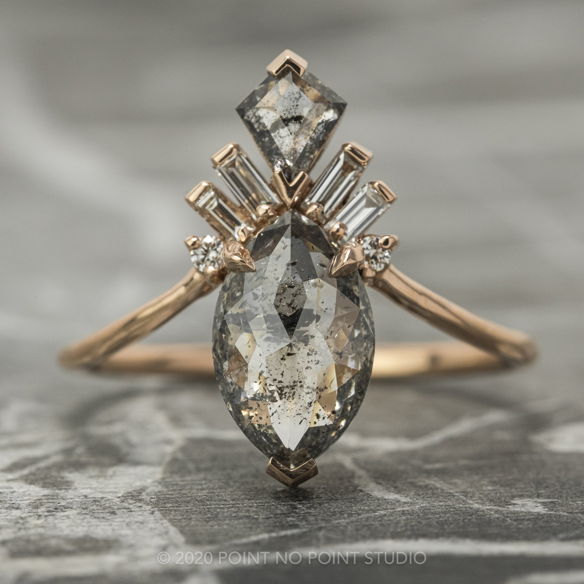 Platinum Art Deco Circular Brilliant Diamond Engagement Ring w/ Engraved  Floral Details & Open Work – F517 | James McHone Jewelry