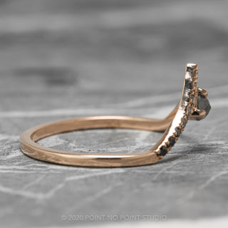 15 Ombre Diamond Wedding Ring, Adorn Ombre Vivian Setting, 14k Rose Gold